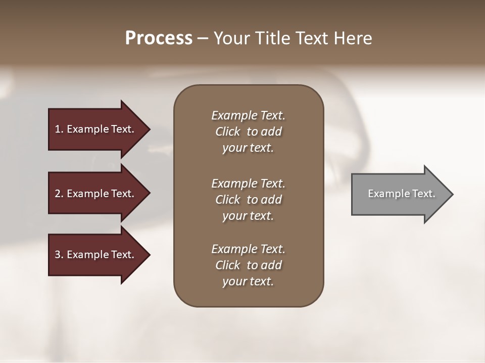 The Face Of A Young Woman Driving As Seen In The Rear View Mirror. PowerPoint Template