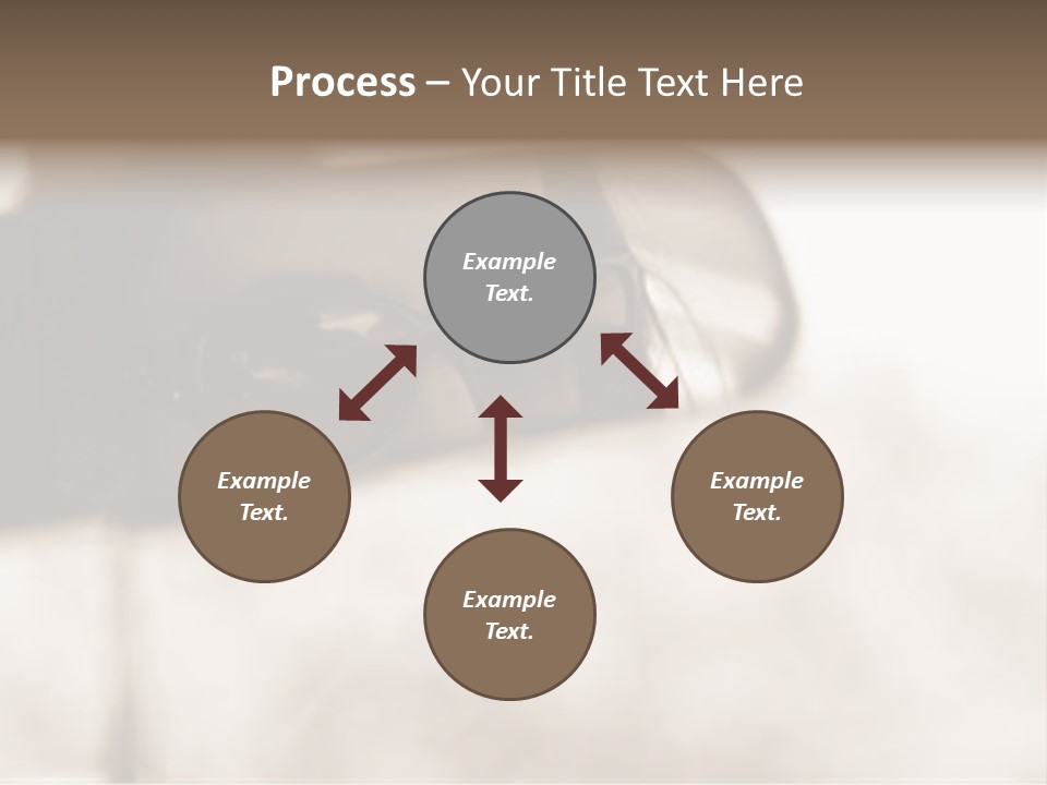 The Face Of A Young Woman Driving As Seen In The Rear View Mirror. PowerPoint Template