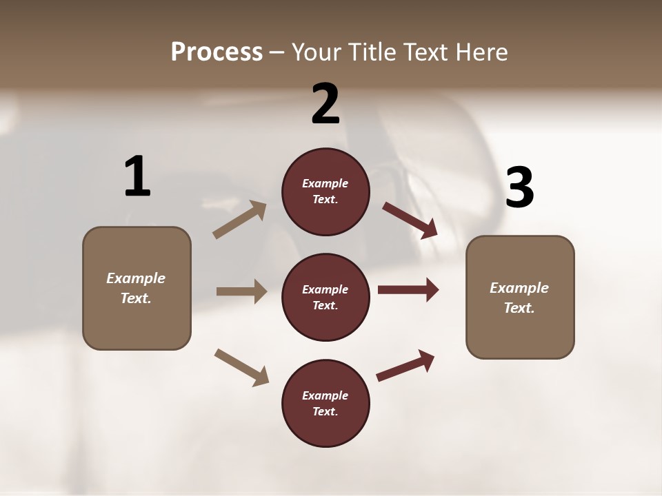 The Face Of A Young Woman Driving As Seen In The Rear View Mirror. PowerPoint Template