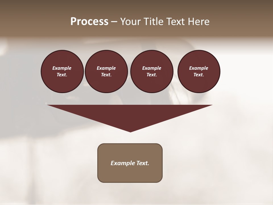 The Face Of A Young Woman Driving As Seen In The Rear View Mirror. PowerPoint Template