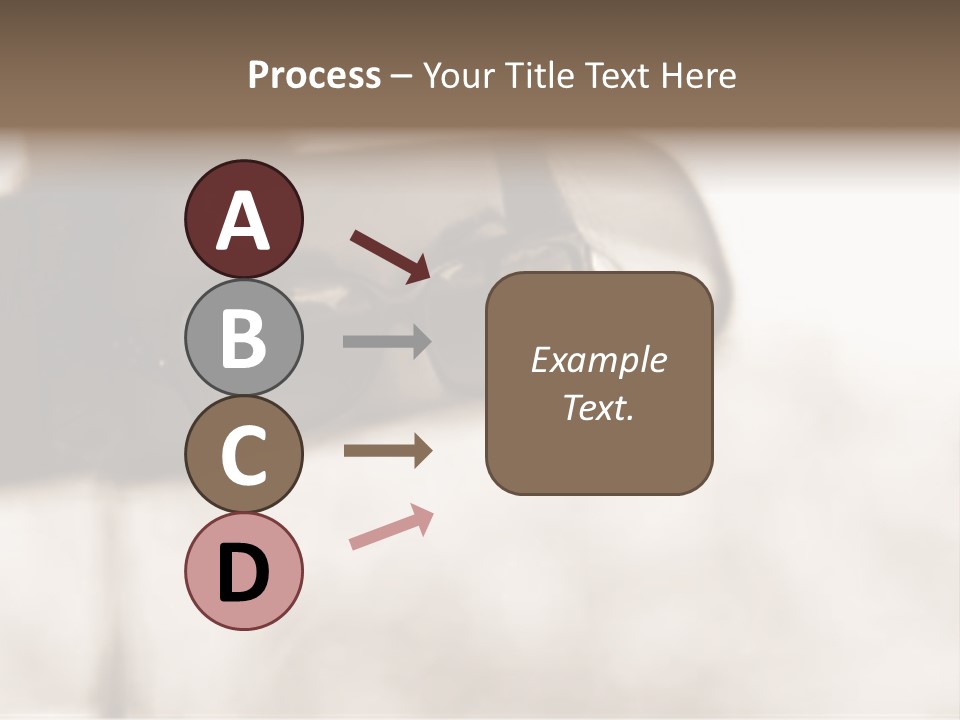 The Face Of A Young Woman Driving As Seen In The Rear View Mirror. PowerPoint Template
