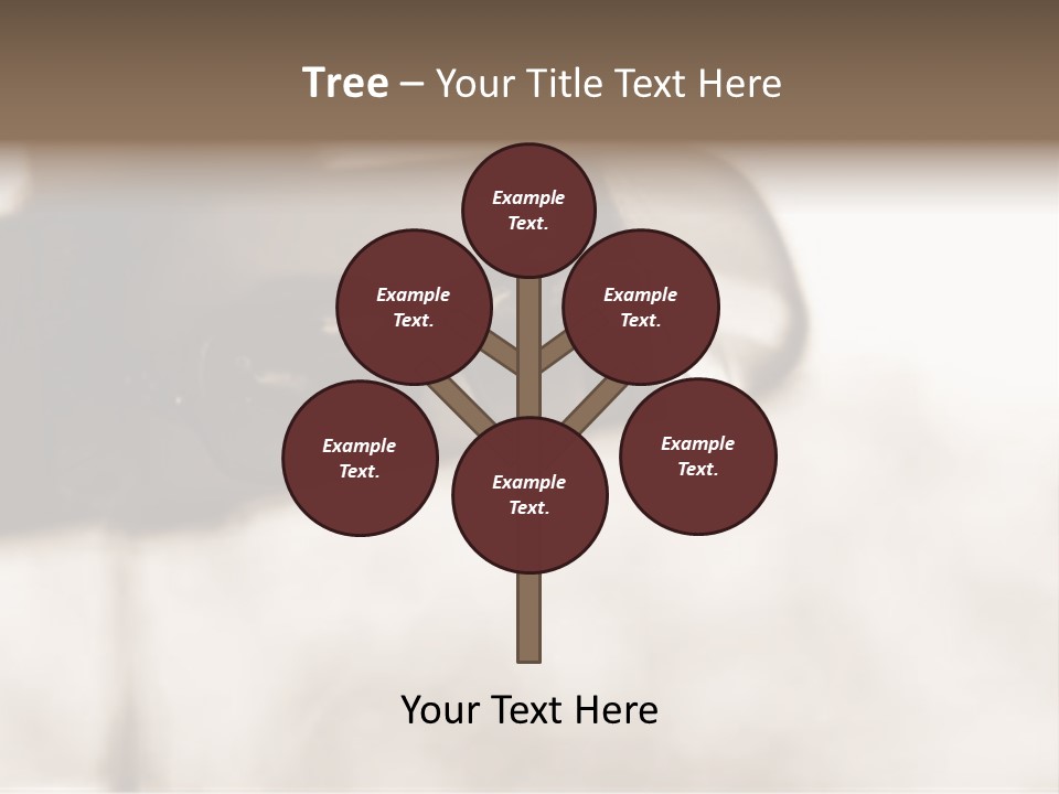 The Face Of A Young Woman Driving As Seen In The Rear View Mirror. PowerPoint Template