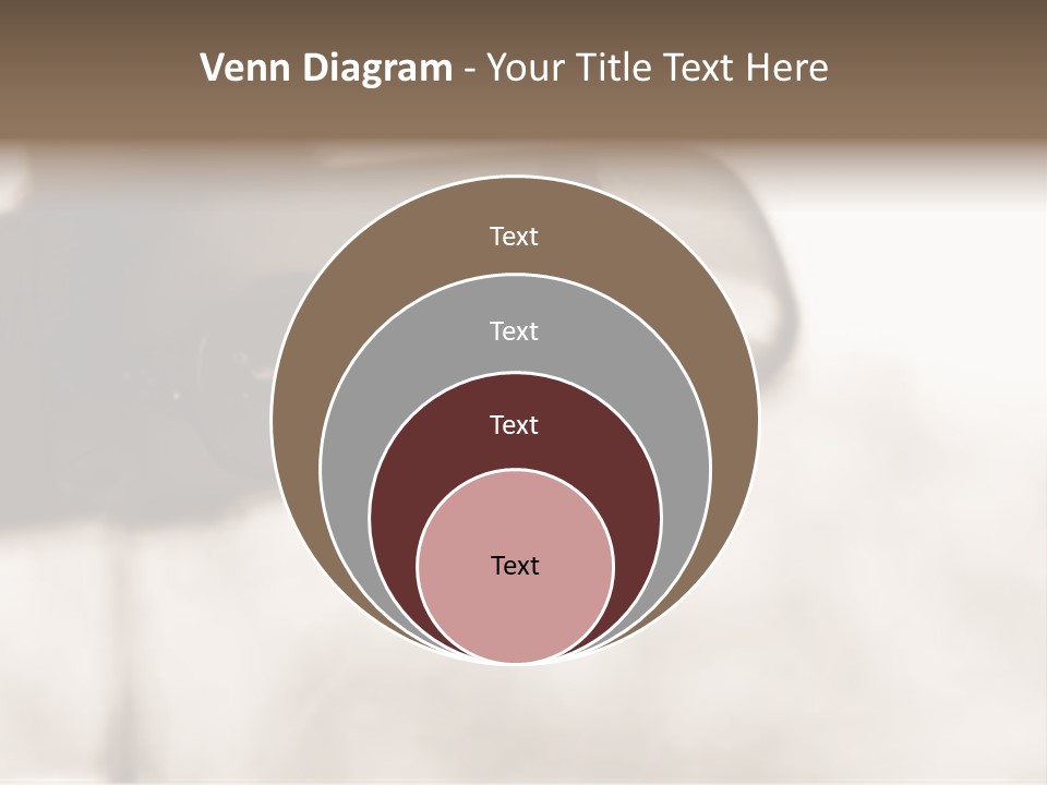 The Face Of A Young Woman Driving As Seen In The Rear View Mirror. PowerPoint Template