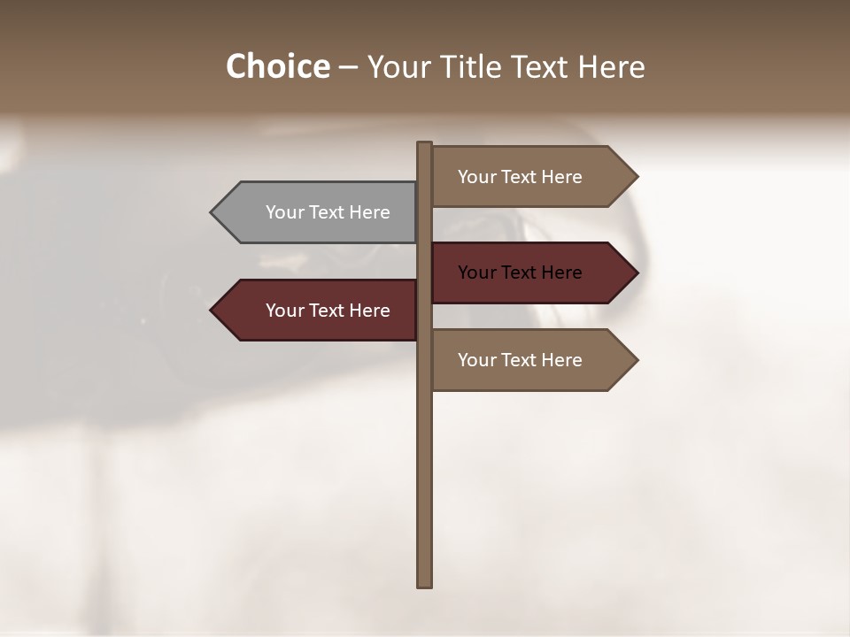 The Face Of A Young Woman Driving As Seen In The Rear View Mirror. PowerPoint Template