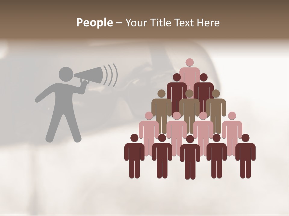 The Face Of A Young Woman Driving As Seen In The Rear View Mirror. PowerPoint Template