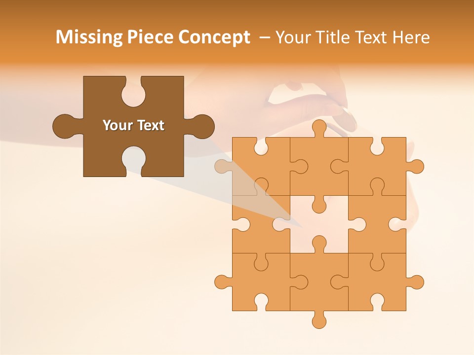 Hand Putting Coin Into Piggy Bank. PowerPoint Template