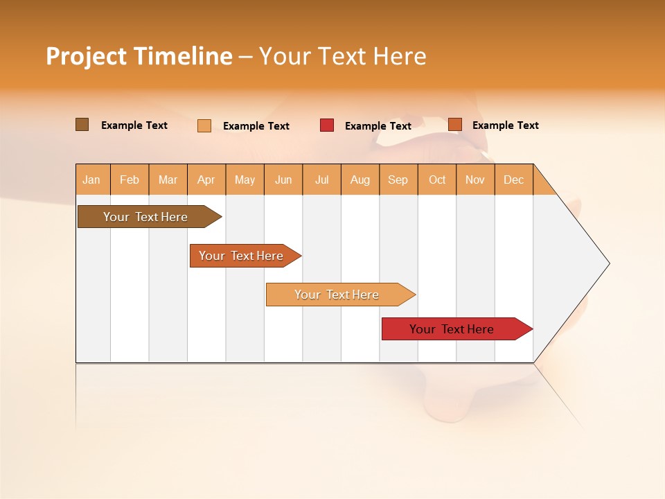 Hand Putting Coin Into Piggy Bank. PowerPoint Template