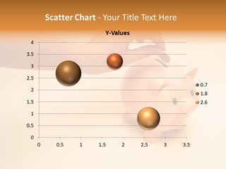 Hand Putting Coin Into Piggy Bank. PowerPoint Template