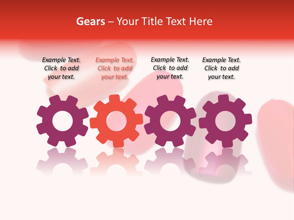 Three Different Shades Of Nail Polish On A White Background PowerPoint Template