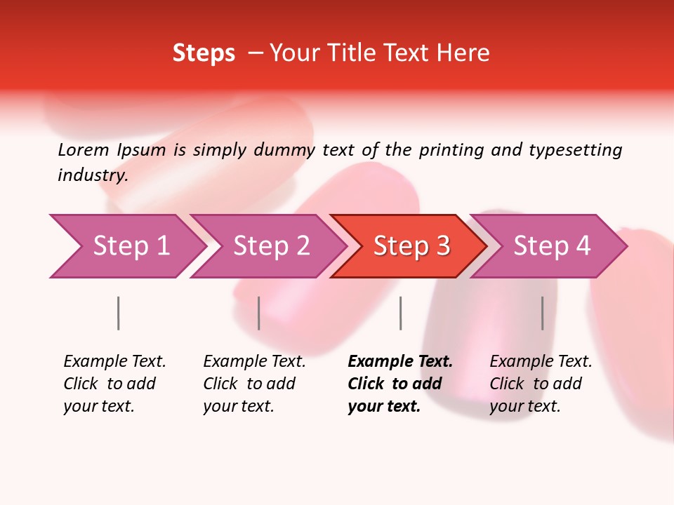 Three Different Shades Of Nail Polish On A White Background PowerPoint Template