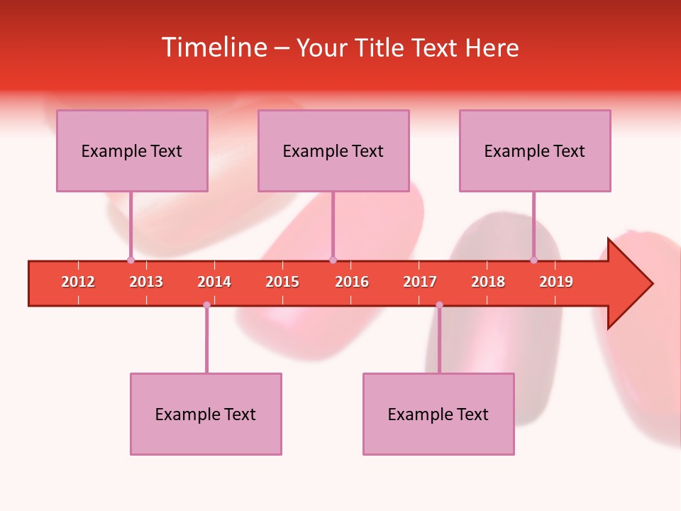 Three Different Shades Of Nail Polish On A White Background PowerPoint Template