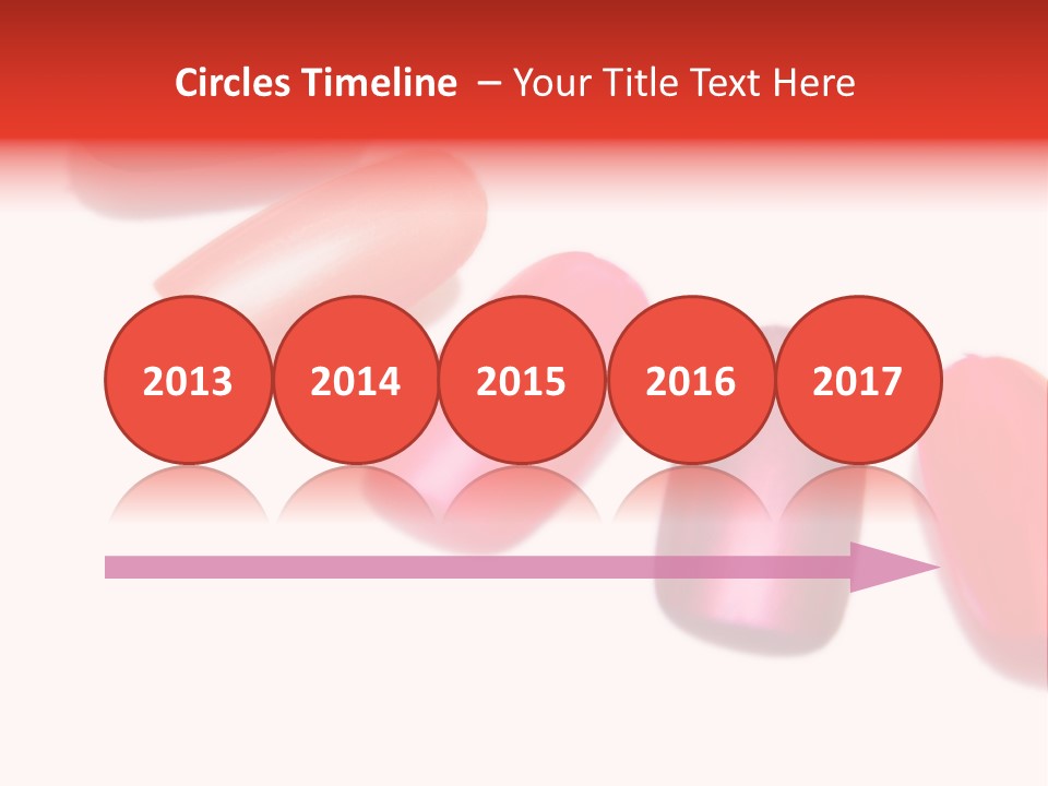 Three Different Shades Of Nail Polish On A White Background PowerPoint Template