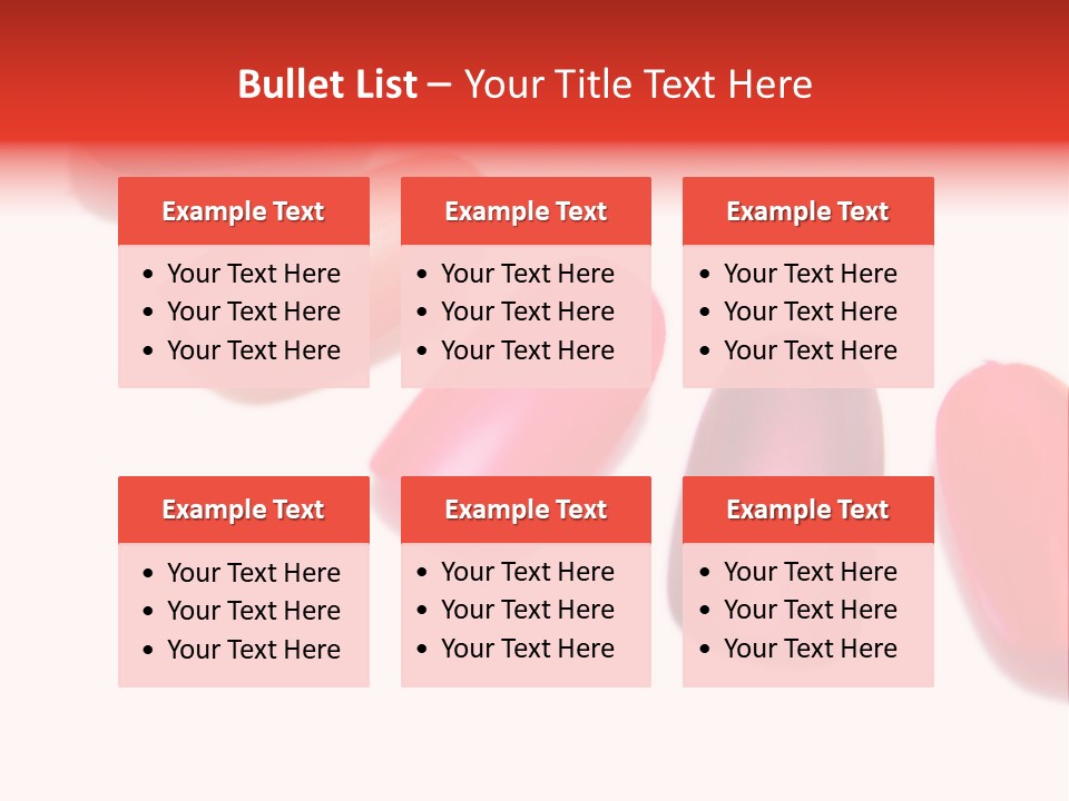 Three Different Shades Of Nail Polish On A White Background PowerPoint Template
