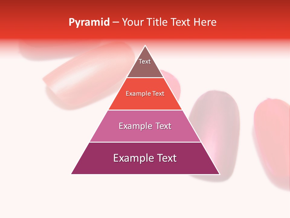 Three Different Shades Of Nail Polish On A White Background PowerPoint Template