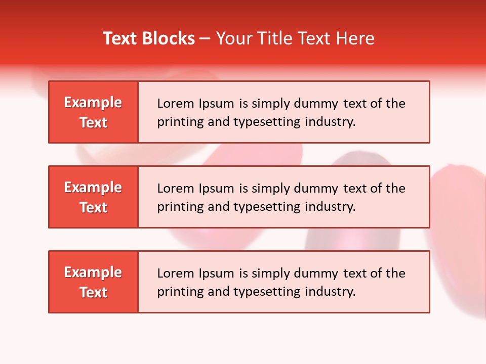 Three Different Shades Of Nail Polish On A White Background PowerPoint Template