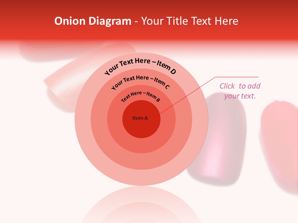 Three Different Shades Of Nail Polish On A White Background PowerPoint Template