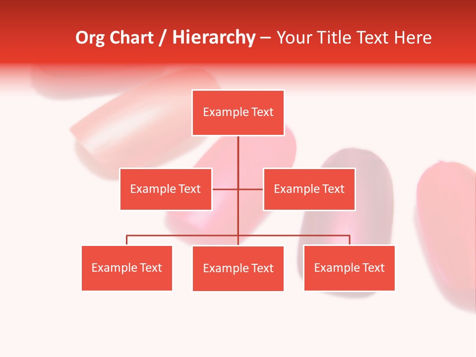 Three Different Shades Of Nail Polish On A White Background PowerPoint Template