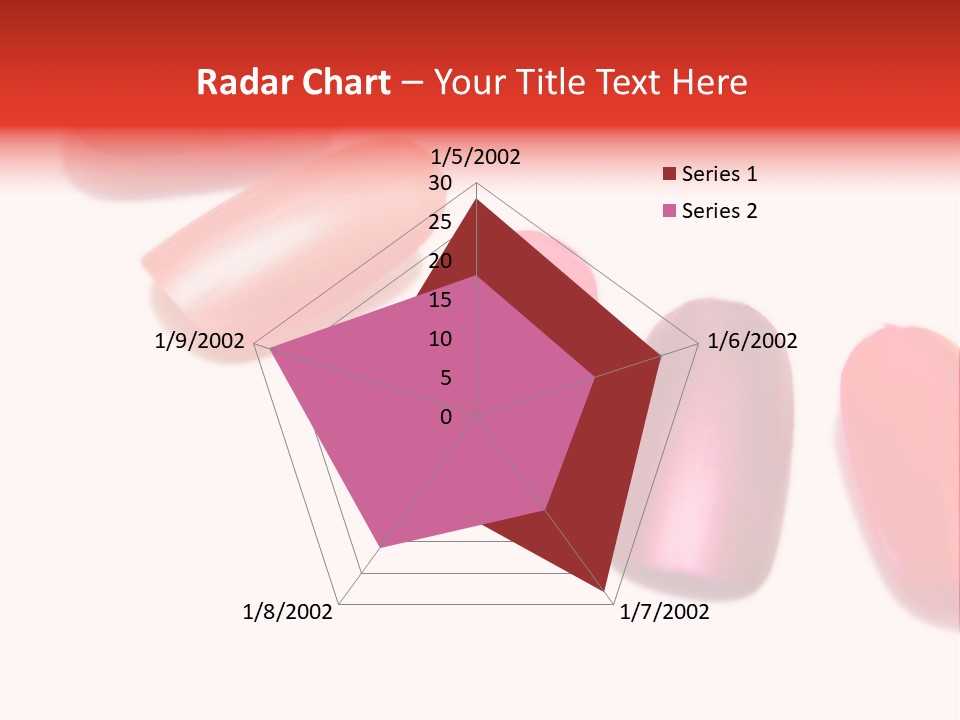 Three Different Shades Of Nail Polish On A White Background PowerPoint Template