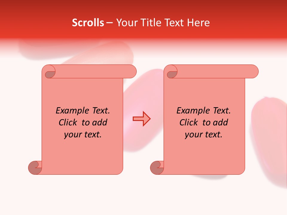 Three Different Shades Of Nail Polish On A White Background PowerPoint Template