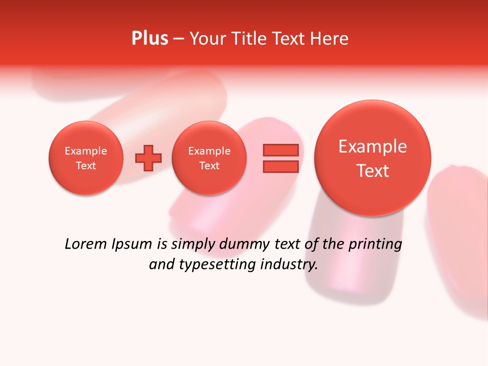 Three Different Shades Of Nail Polish On A White Background PowerPoint Template