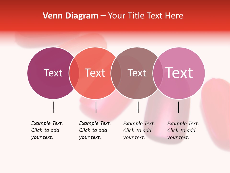 Three Different Shades Of Nail Polish On A White Background PowerPoint Template