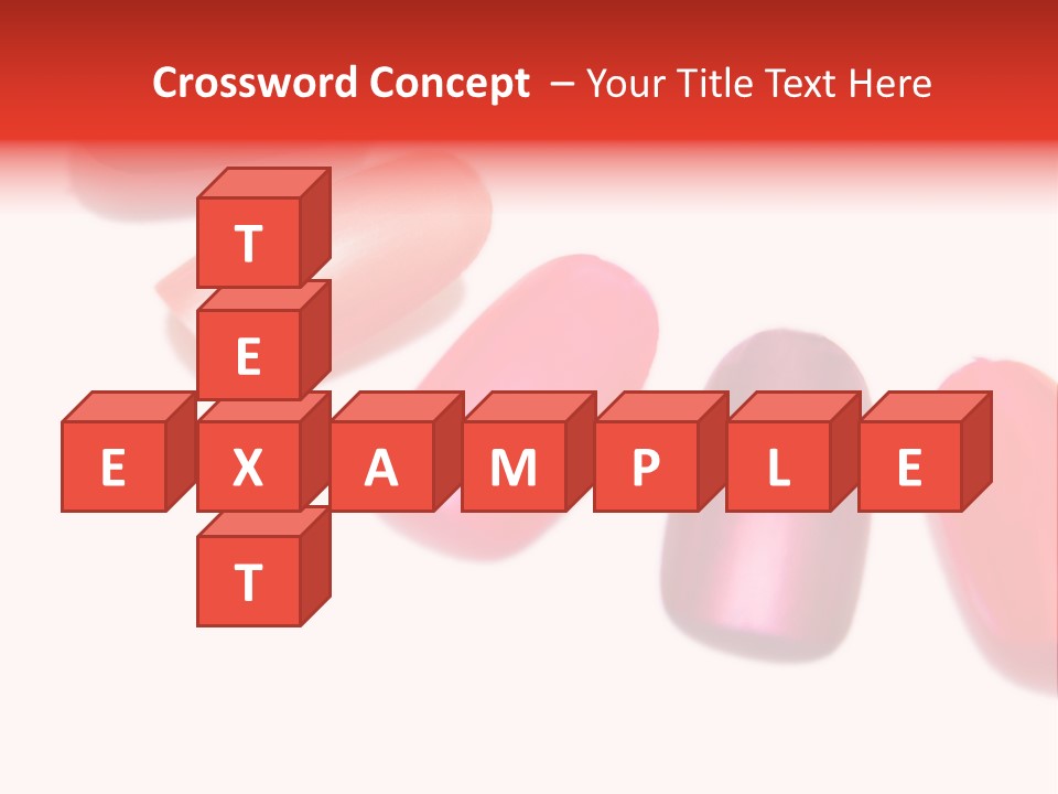 Three Different Shades Of Nail Polish On A White Background PowerPoint Template