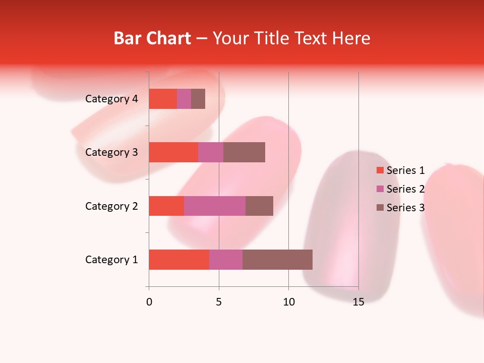 Three Different Shades Of Nail Polish On A White Background PowerPoint Template