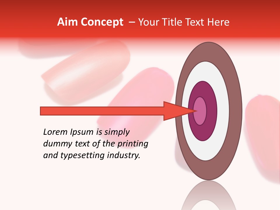 Three Different Shades Of Nail Polish On A White Background PowerPoint Template