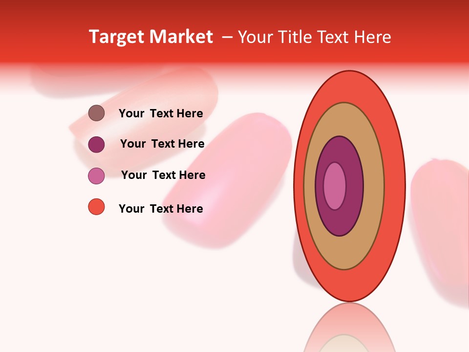 Three Different Shades Of Nail Polish On A White Background PowerPoint Template