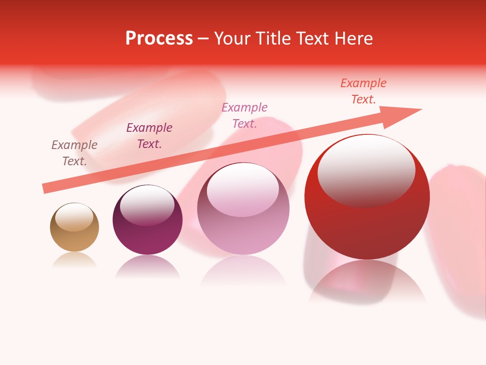 Three Different Shades Of Nail Polish On A White Background PowerPoint Template