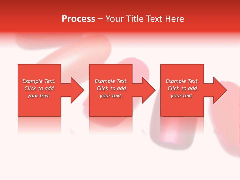 Three Different Shades Of Nail Polish On A White Background PowerPoint Template