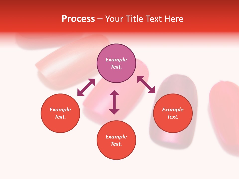 Three Different Shades Of Nail Polish On A White Background PowerPoint Template