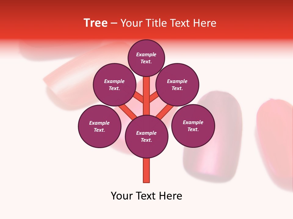 Three Different Shades Of Nail Polish On A White Background PowerPoint Template