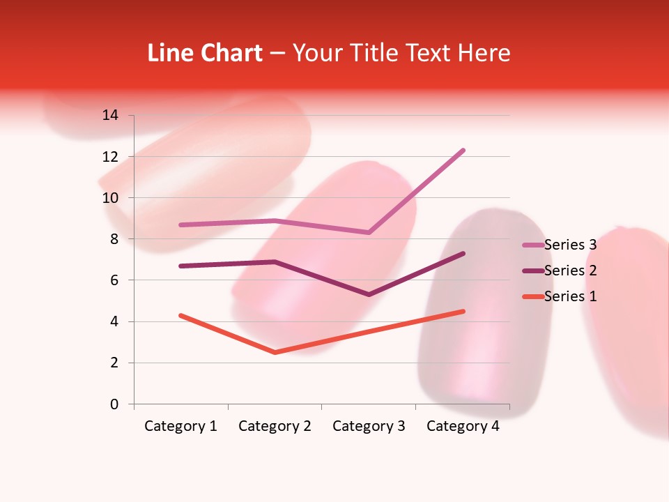 Three Different Shades Of Nail Polish On A White Background PowerPoint Template
