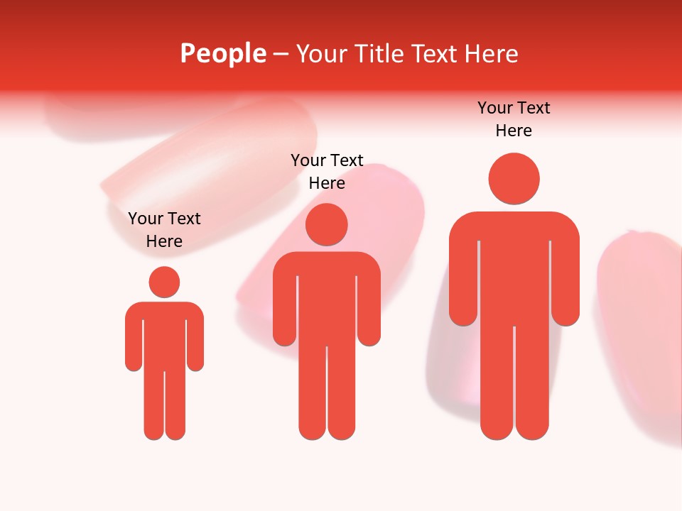 Three Different Shades Of Nail Polish On A White Background PowerPoint Template