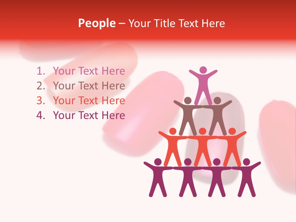 Three Different Shades Of Nail Polish On A White Background PowerPoint Template