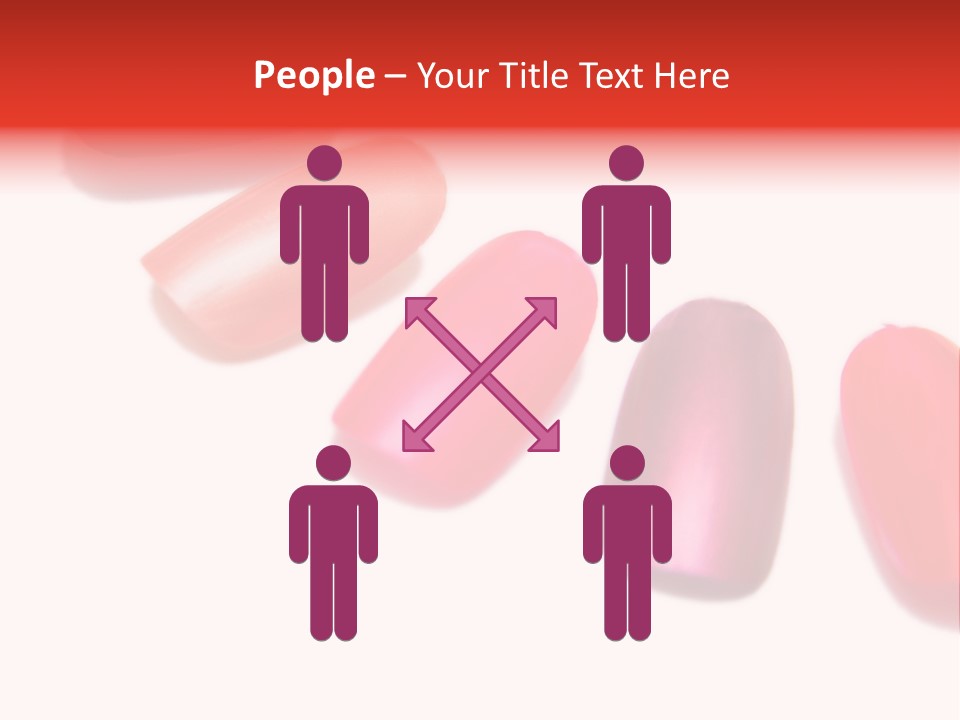 Three Different Shades Of Nail Polish On A White Background PowerPoint Template