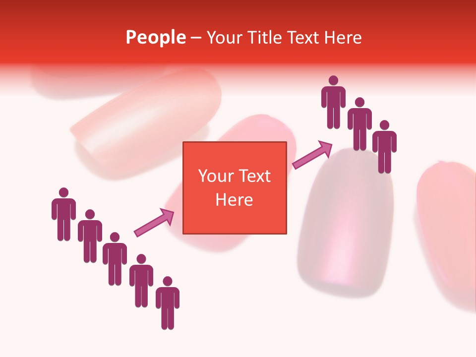 Three Different Shades Of Nail Polish On A White Background PowerPoint Template