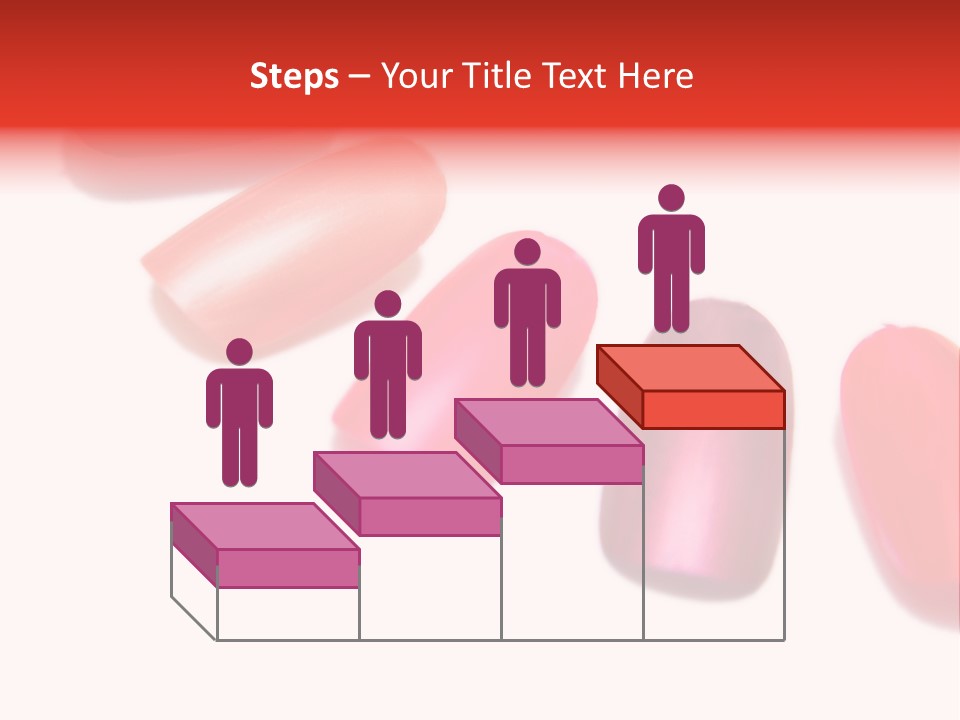 Three Different Shades Of Nail Polish On A White Background PowerPoint Template