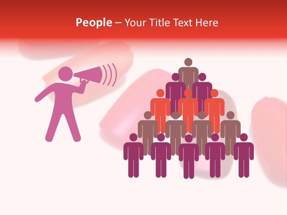 Three Different Shades Of Nail Polish On A White Background PowerPoint Template