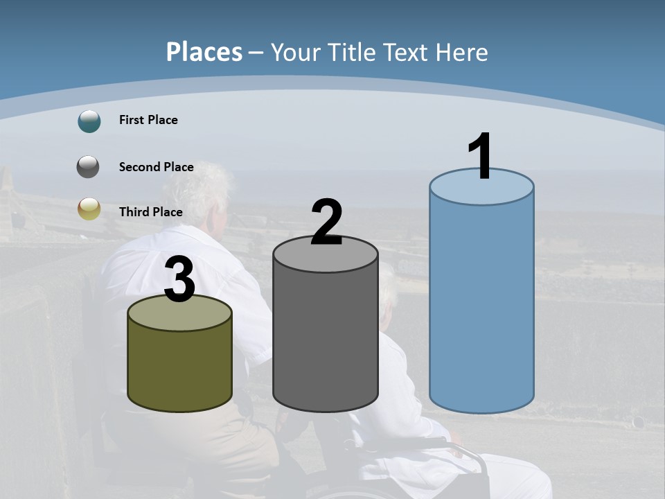 A Man In A Wheel Chair With A Woman Sitting Next To Him PowerPoint Template