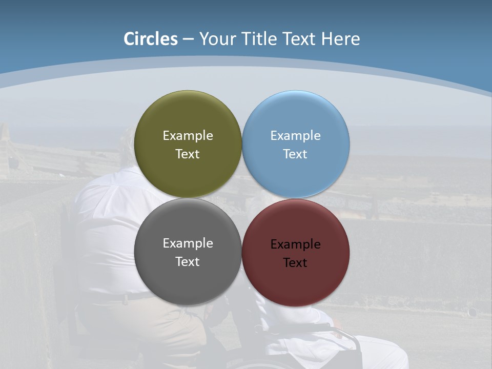 A Man In A Wheel Chair With A Woman Sitting Next To Him PowerPoint Template