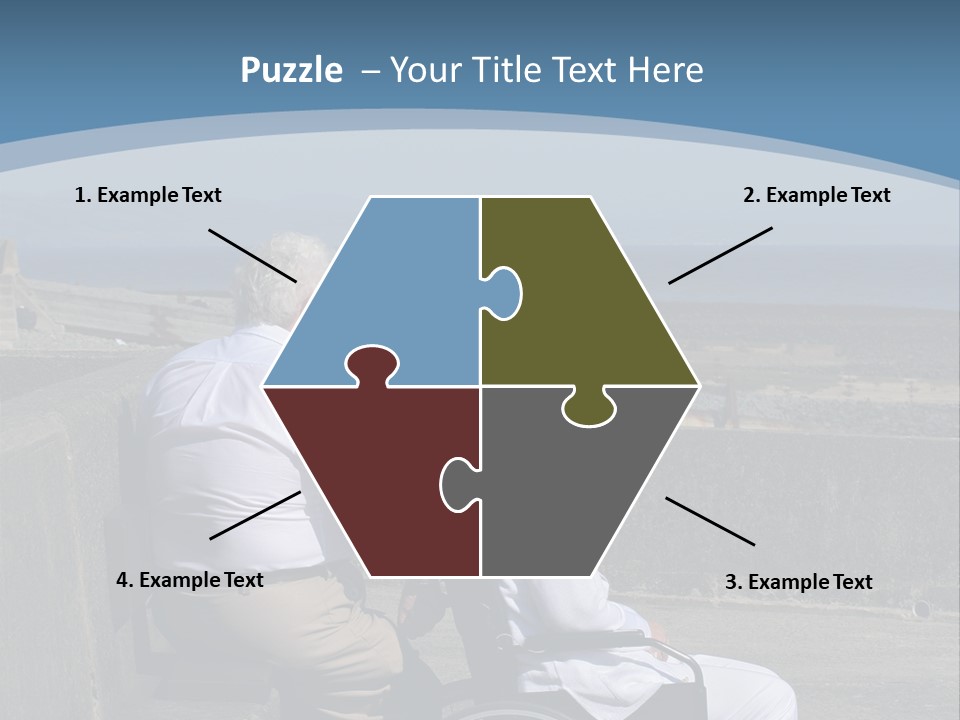 A Man In A Wheel Chair With A Woman Sitting Next To Him PowerPoint Template