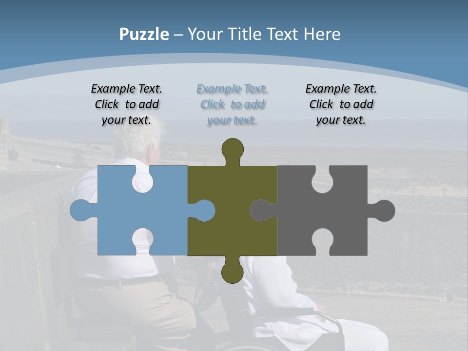 A Man In A Wheel Chair With A Woman Sitting Next To Him PowerPoint Template