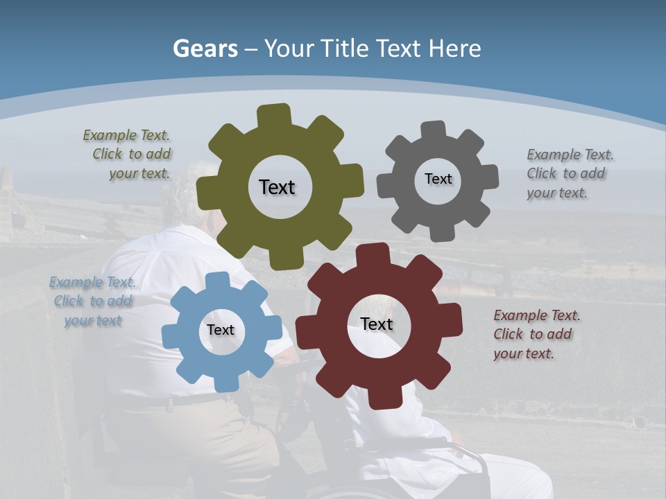 A Man In A Wheel Chair With A Woman Sitting Next To Him PowerPoint Template