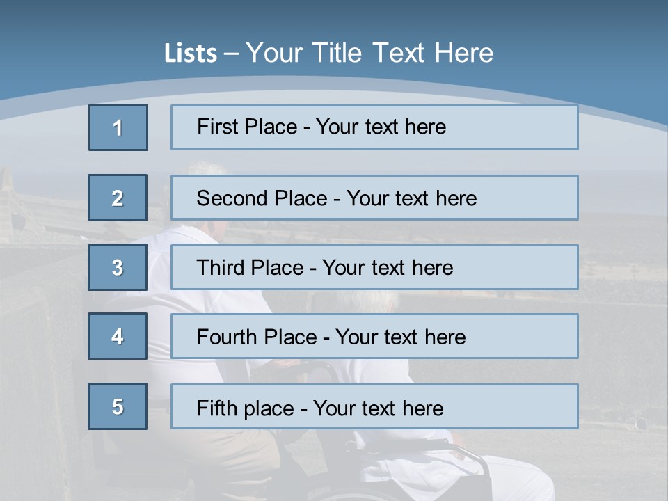 A Man In A Wheel Chair With A Woman Sitting Next To Him PowerPoint Template