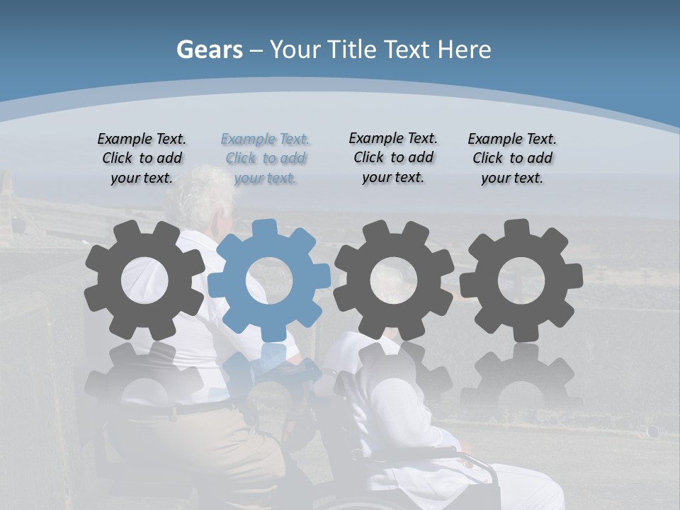 A Man In A Wheel Chair With A Woman Sitting Next To Him PowerPoint Template