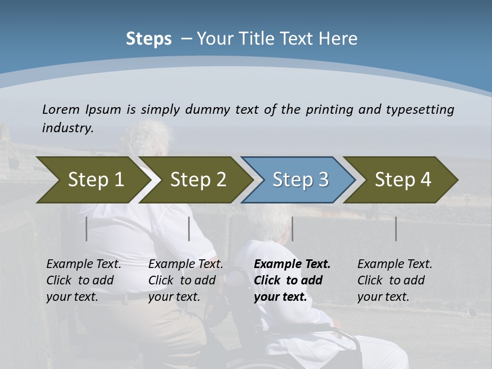 A Man In A Wheel Chair With A Woman Sitting Next To Him PowerPoint Template