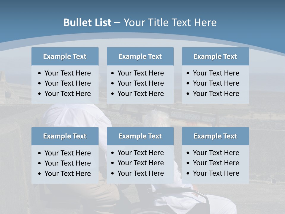 A Man In A Wheel Chair With A Woman Sitting Next To Him PowerPoint Template