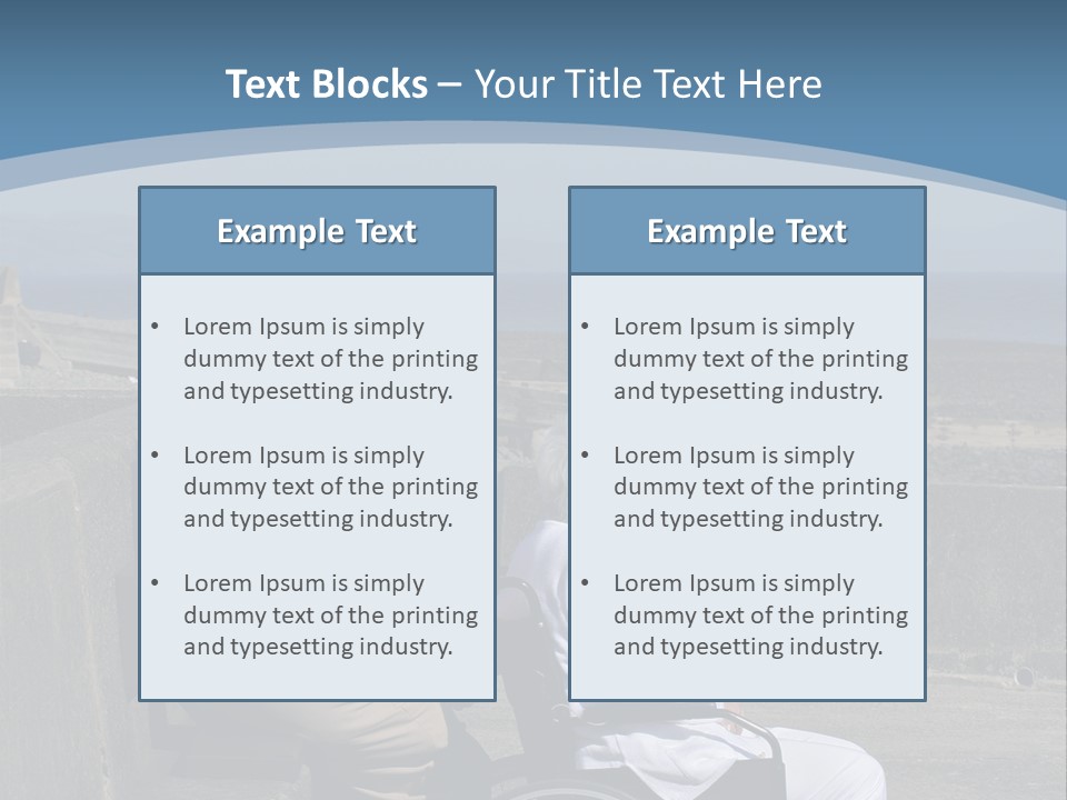 A Man In A Wheel Chair With A Woman Sitting Next To Him PowerPoint Template